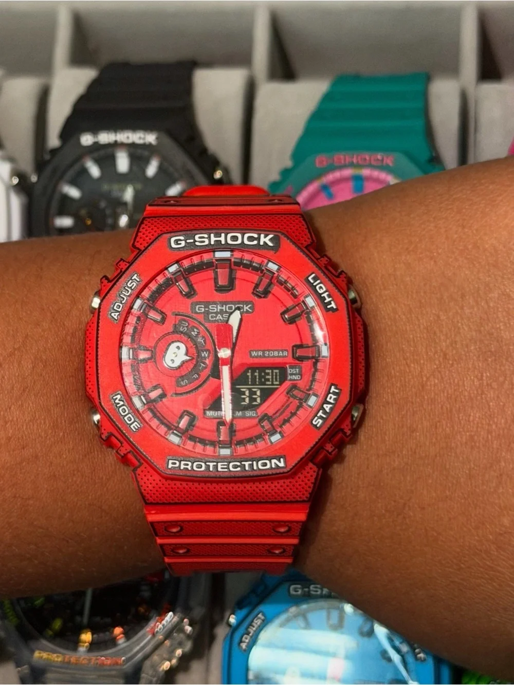 G-Shock Red Resin Octagonal Sport Watch